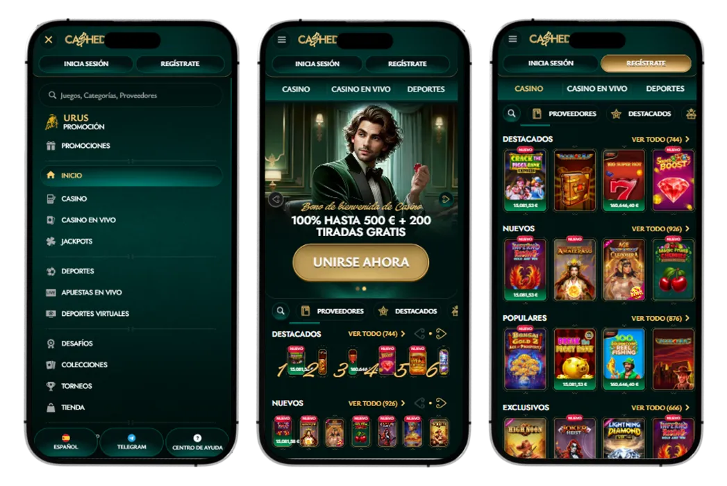 Versión para móvil Cashed casino